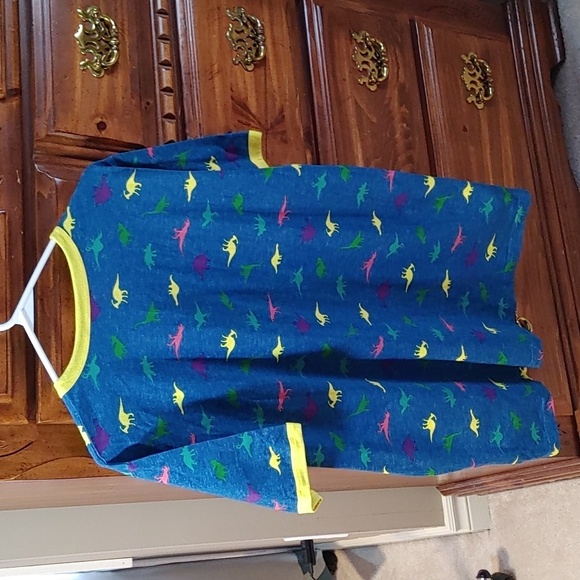 NWOT Men's Novelty Dinosaur Print Cotton Lounge/Pajama Top Size Large - Picture 4 of 8